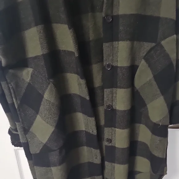 Plaid Hooded Coat with Pockets - Picture 4 of 7